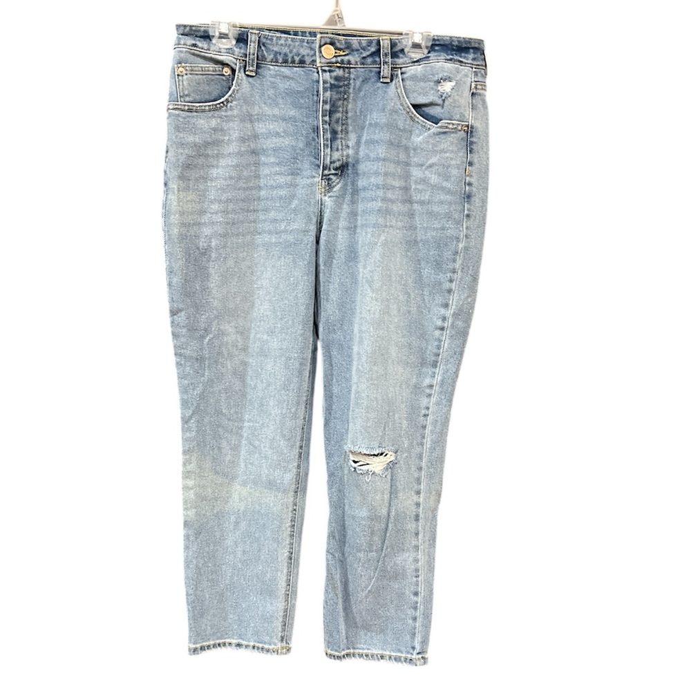 Wild Fable Light Blue Distressed Straight Leg Jeans Size 12